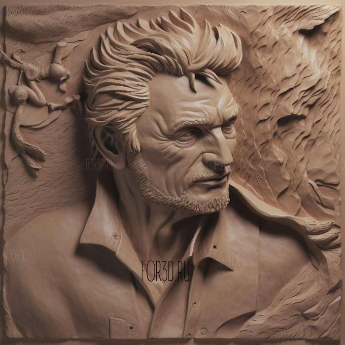 Johnny Hallyday 4 stl model for CNC